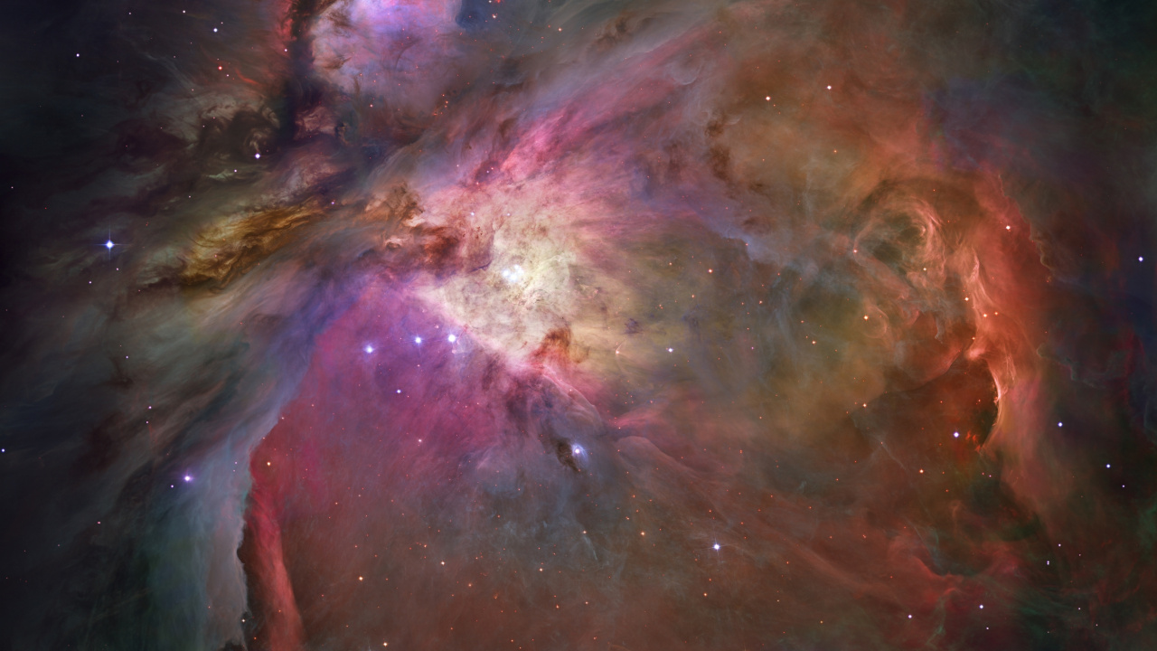 Nebula, Star, Orion Nebula, Hubble Space Telescope, Orion. Wallpaper in 1280x720 Resolution