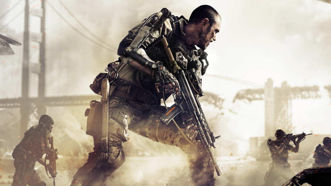 Call of Duty Advanced Warfare, Call of Duty Modern Warfare, Call of Duty Modern Warfare 3, Movie, Games. Wallpaper in 1366x768 Resolution