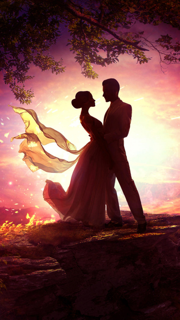 Romanticismo, Luz, Morado, Amor, Vestido. Wallpaper in 750x1334 Resolution