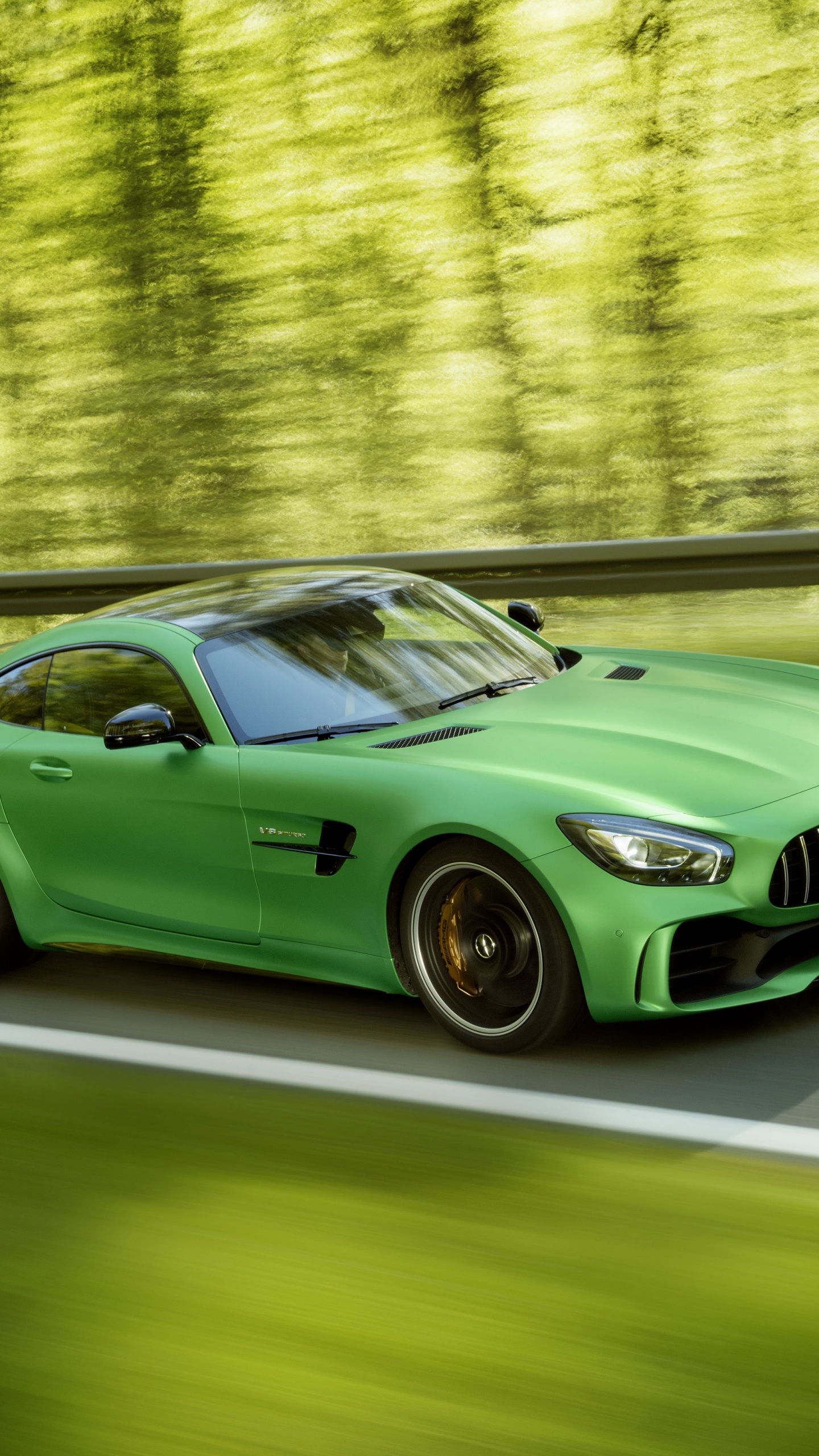 Green Mercedes Benz Coupe on Road During Daytime. Wallpaper in 1440x2560 Resolution