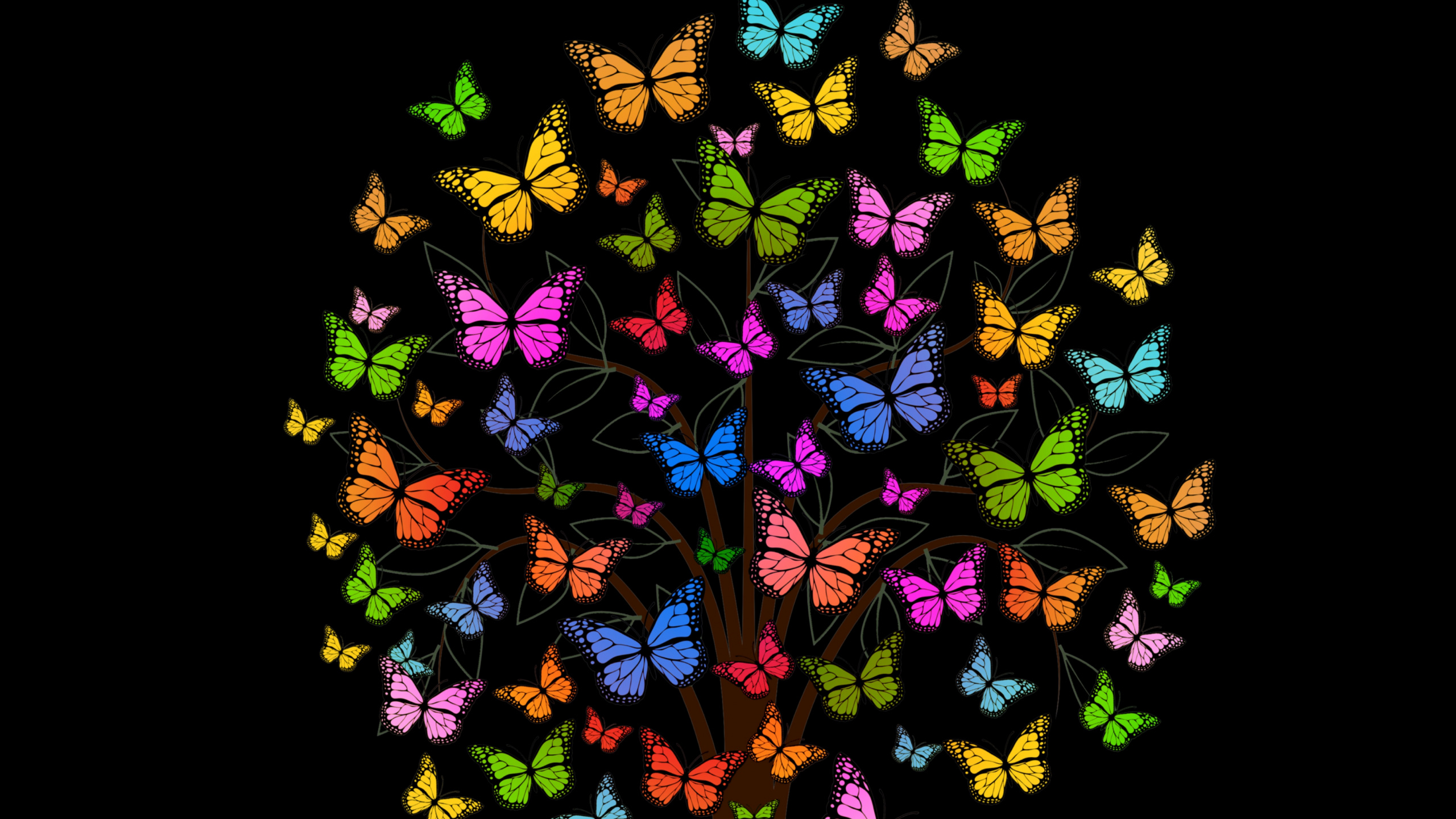 图形设计, 分形技术, 对称, 艺术, 迷幻术 壁纸 2560x1440 允许