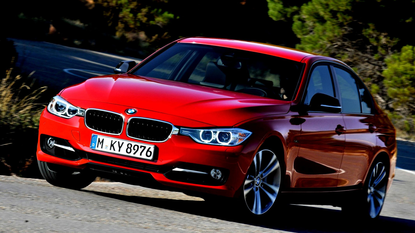 Red Bmw m 3 on Road During Daytime. Wallpaper in 1366x768 Resolution