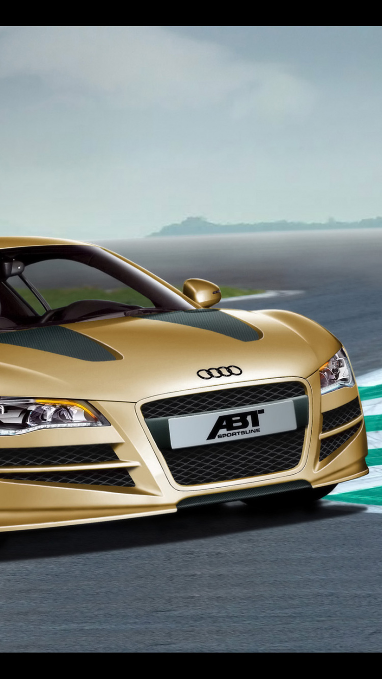 Gold Mercedes Benz Coupe on Road During Daytime. Wallpaper in 750x1334 Resolution