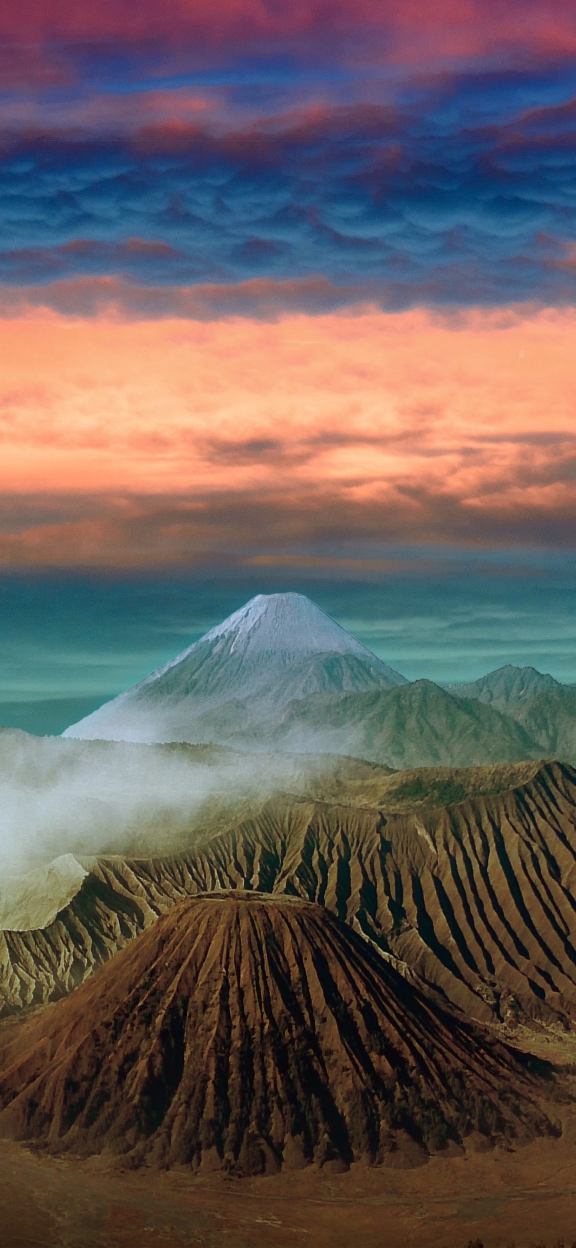 Volcán de Montaña, Volcán, Naturaleza, Montaña, Volcánica de Terreno. Wallpaper in 1125x2436 Resolution