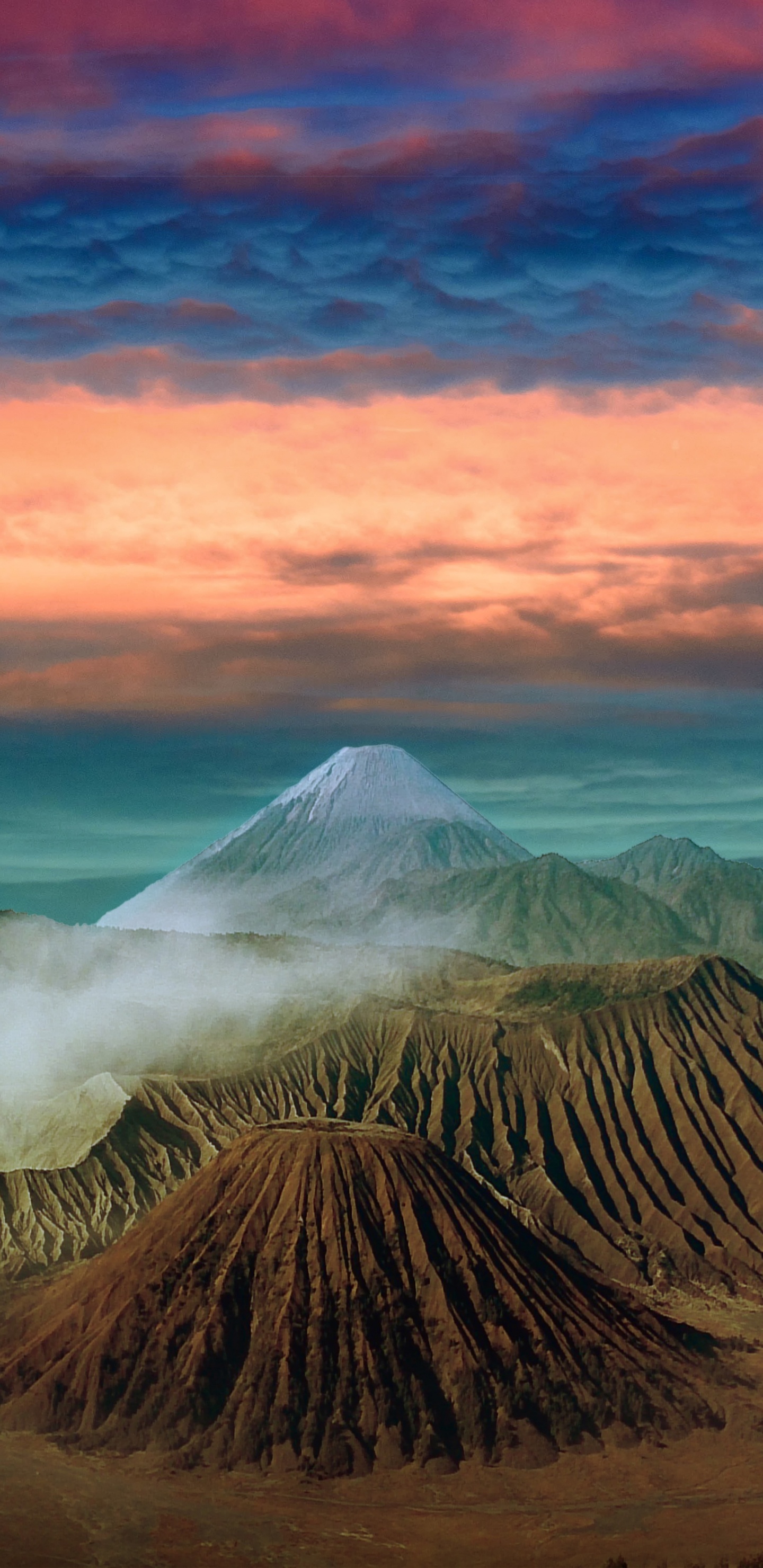 Volcán de Montaña, Volcán, Naturaleza, Montaña, Volcánica de Terreno. Wallpaper in 1440x2960 Resolution