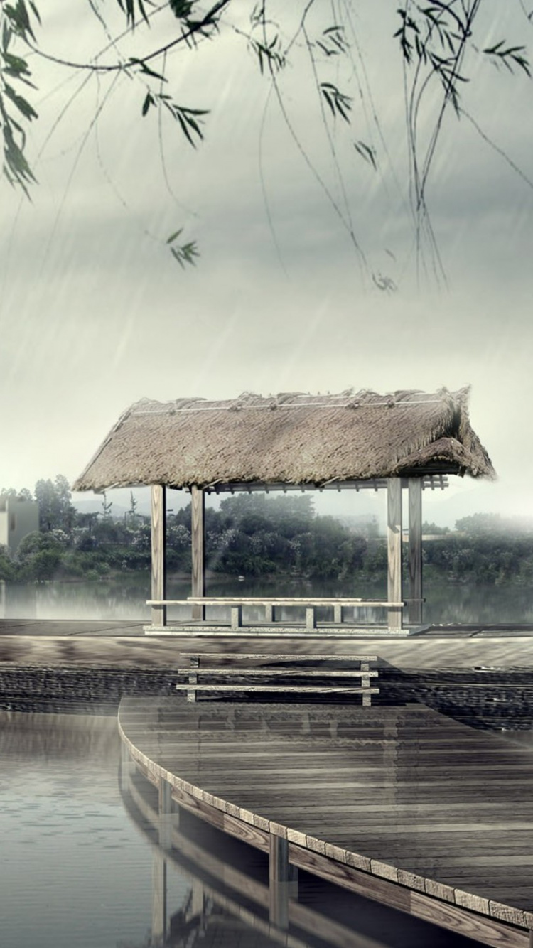 Brown Wooden Boat on Dock During Daytime. Wallpaper in 750x1334 Resolution