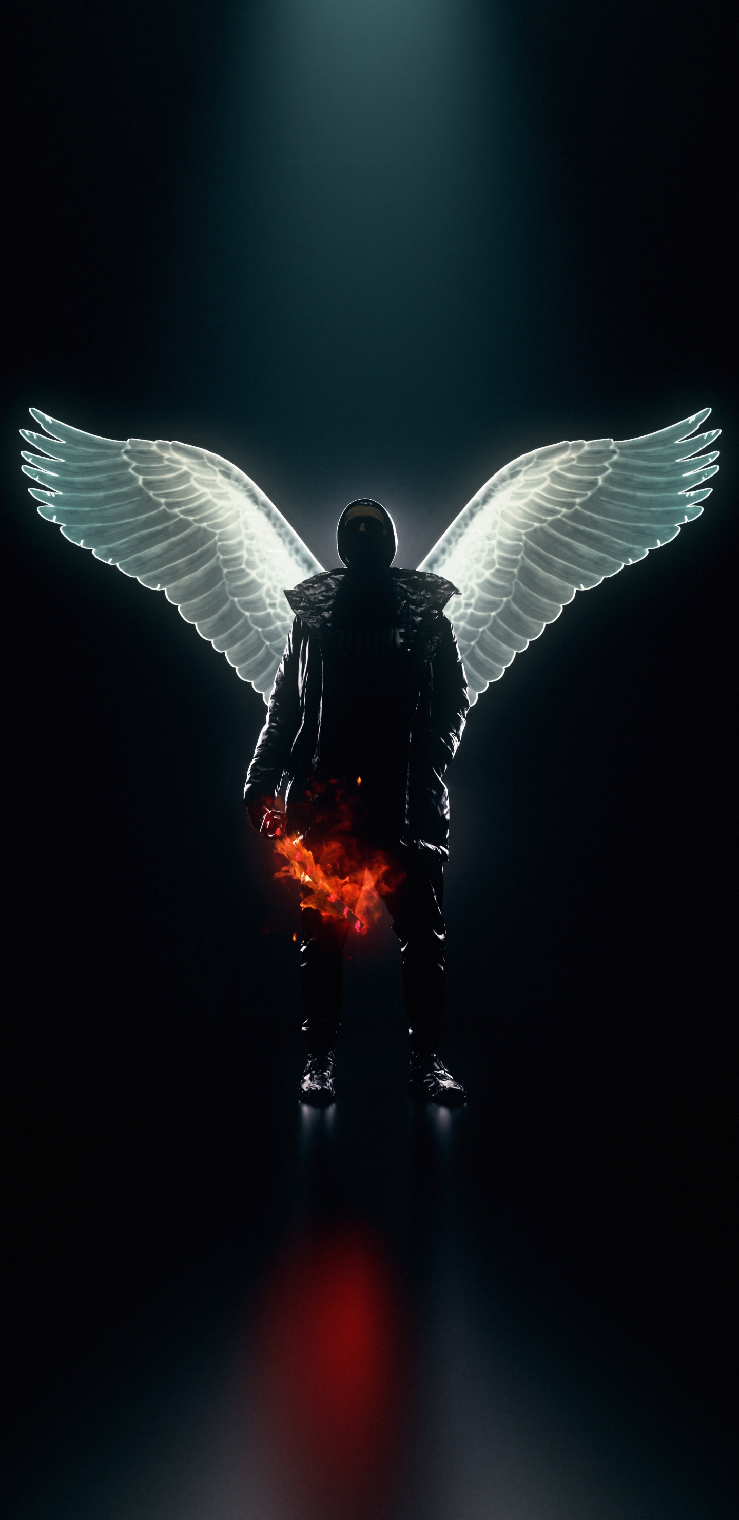 Flügelbürste, Menschlichen Körper, Kunst, Flügel, Übernatürliche Kreatur. Wallpaper in 1440x2960 Resolution