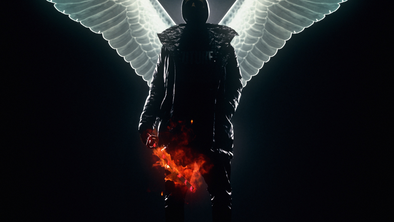 Wings Brush, Human Body, Art, Wing, Supernatural Creature. Wallpaper in 1280x720 Resolution