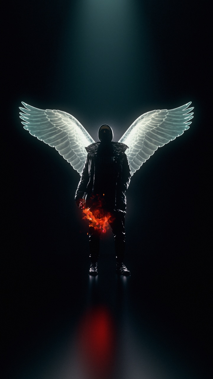 Wings Brush, Human Body, Art, Wing, Supernatural Creature. Wallpaper in 720x1280 Resolution