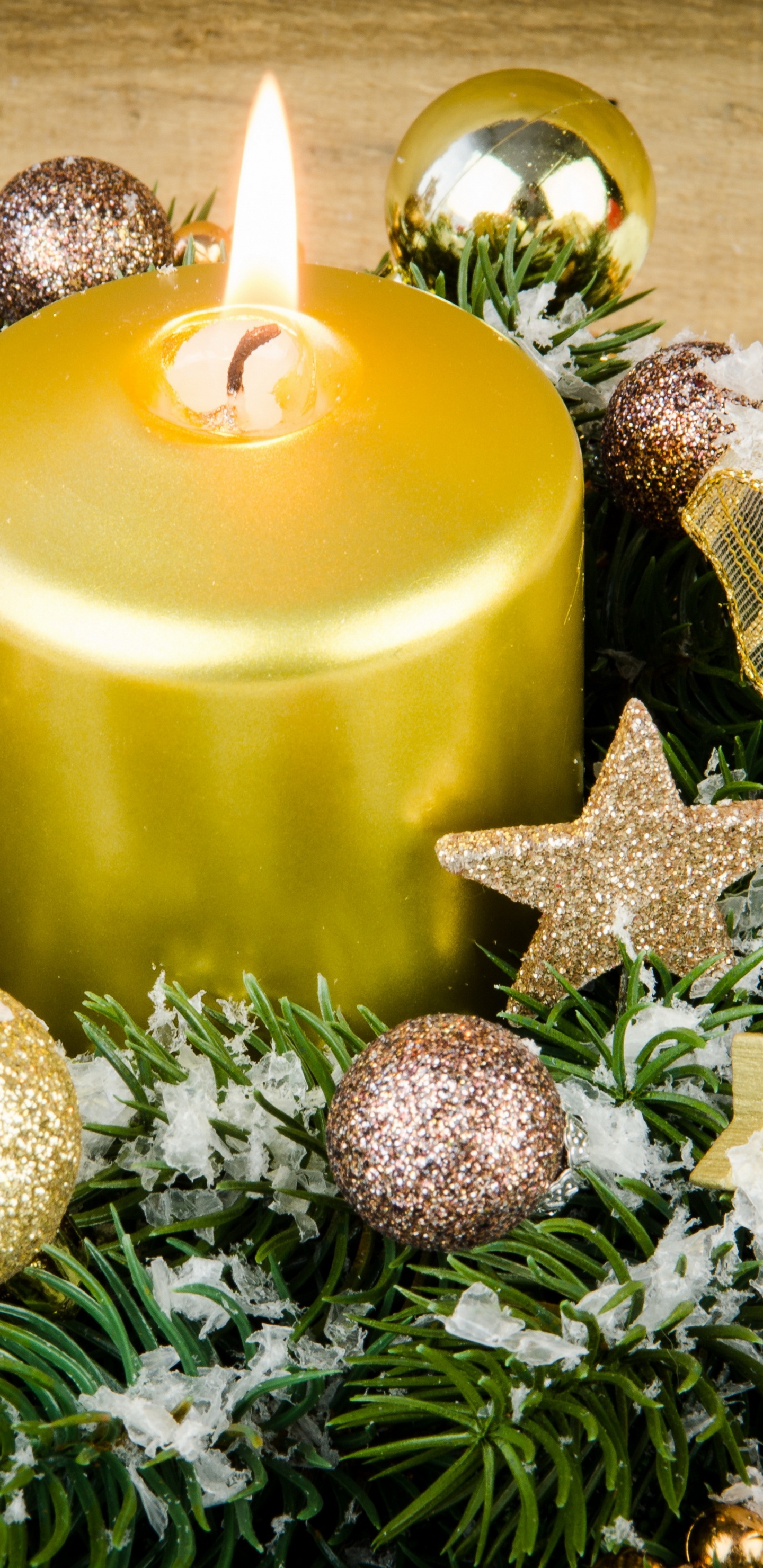 Christmas Day, New Year, Christmas Decoration, Candle, Christmas. Wallpaper in 1440x2960 Resolution