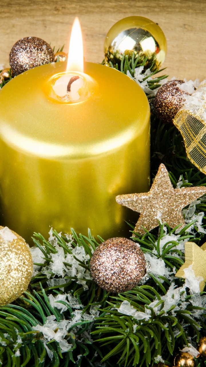 Christmas Day, New Year, Christmas Decoration, Candle, Christmas. Wallpaper in 720x1280 Resolution
