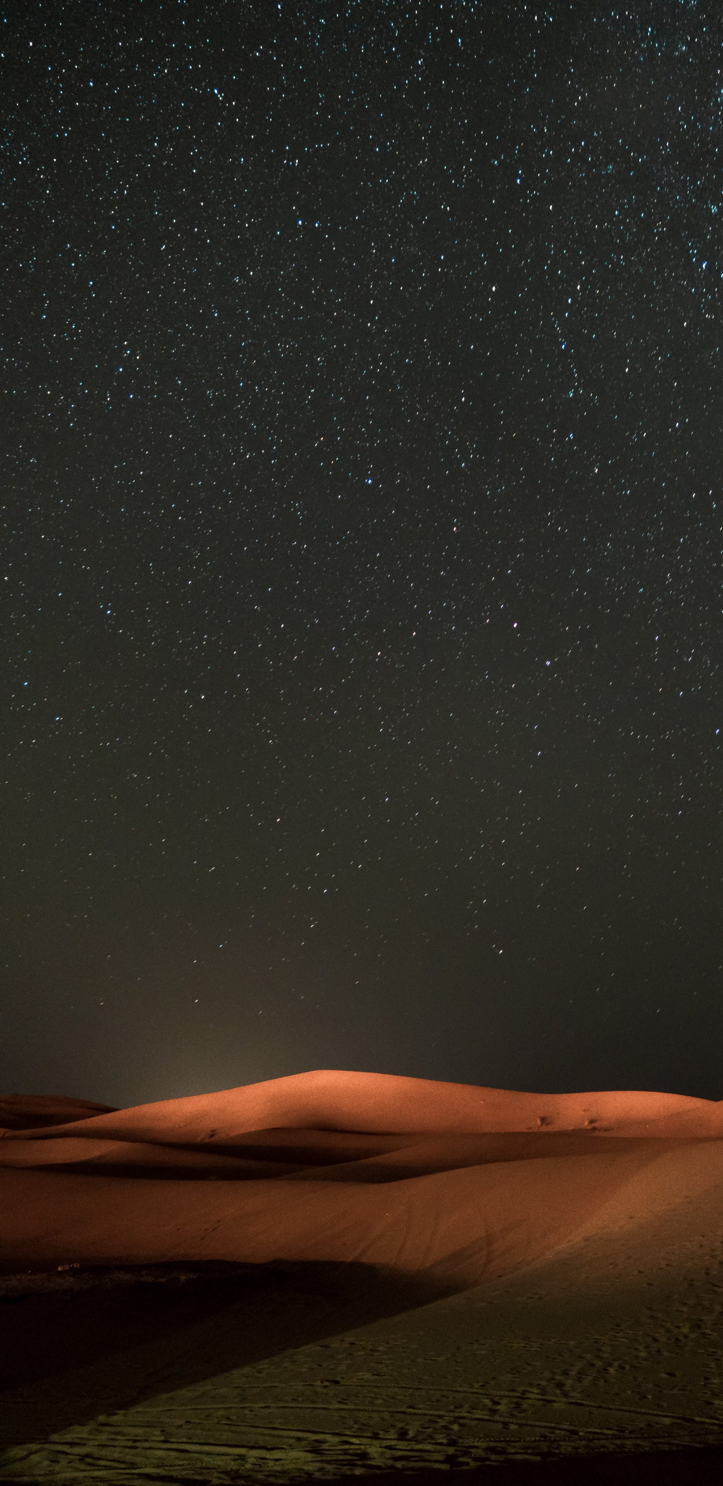 Vue Sur le Ciel Nocturne du Désert, Macaron, Atmosphère, L'écorégion, Paysage Naturel. Wallpaper in 1440x2960 Resolution