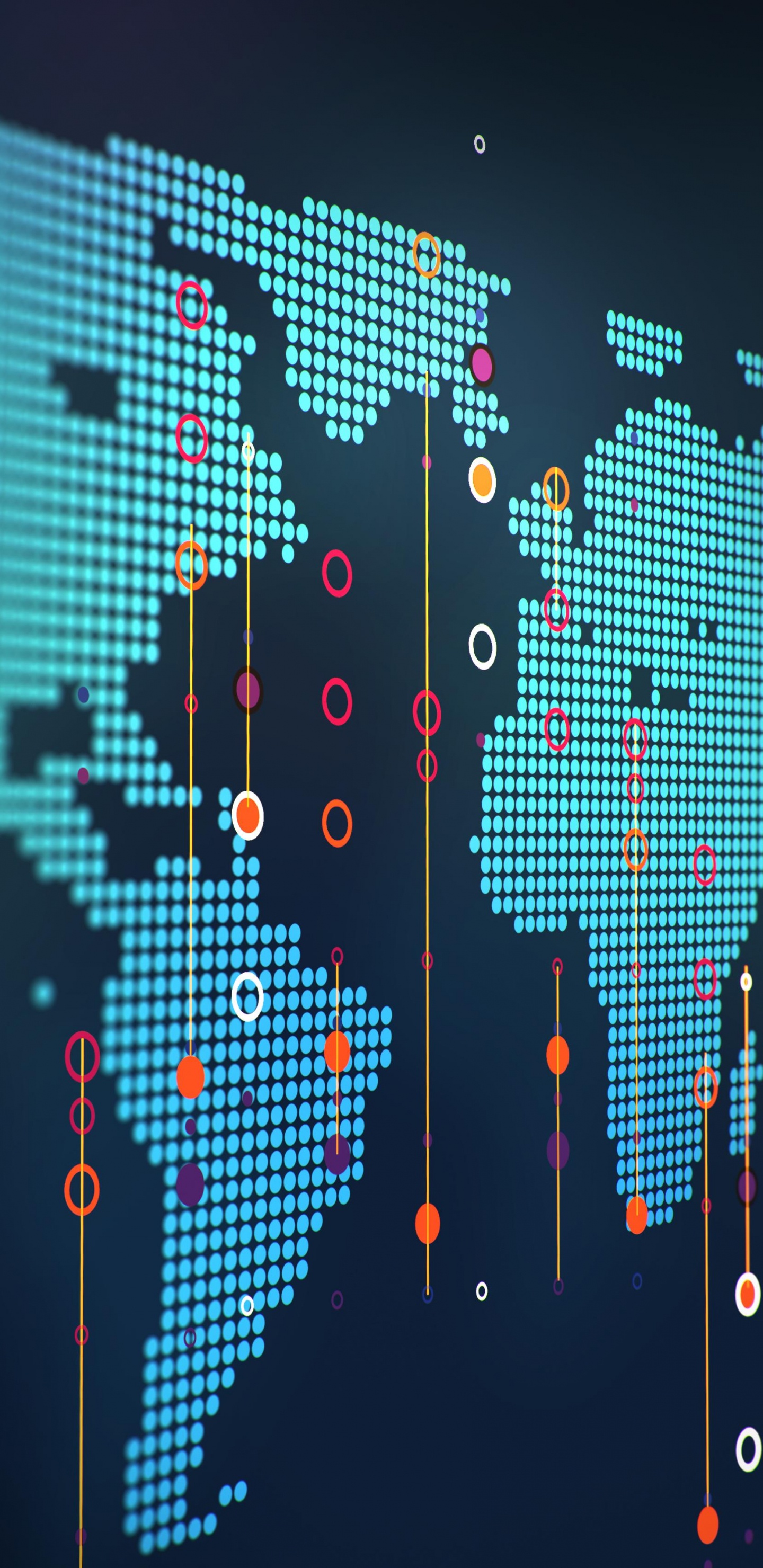 数字数据, 数据, 光, 信息技术, 管理 壁纸 1440x2960 允许