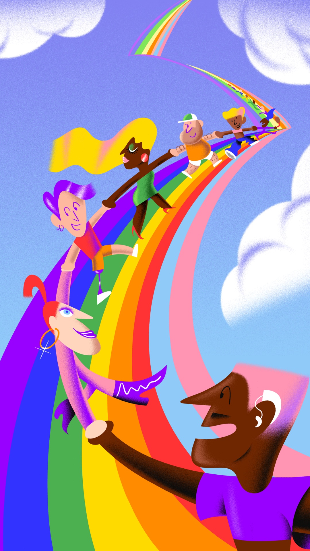 Cartoon, Android, Smartphone, Google Pixel, Android 12. Wallpaper in 1080x1920 Resolution