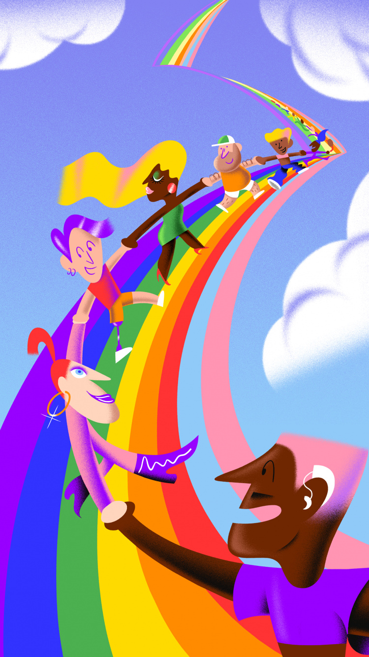 Cartoon, Android, Smartphone, Google Pixel, Android 12. Wallpaper in 750x1334 Resolution