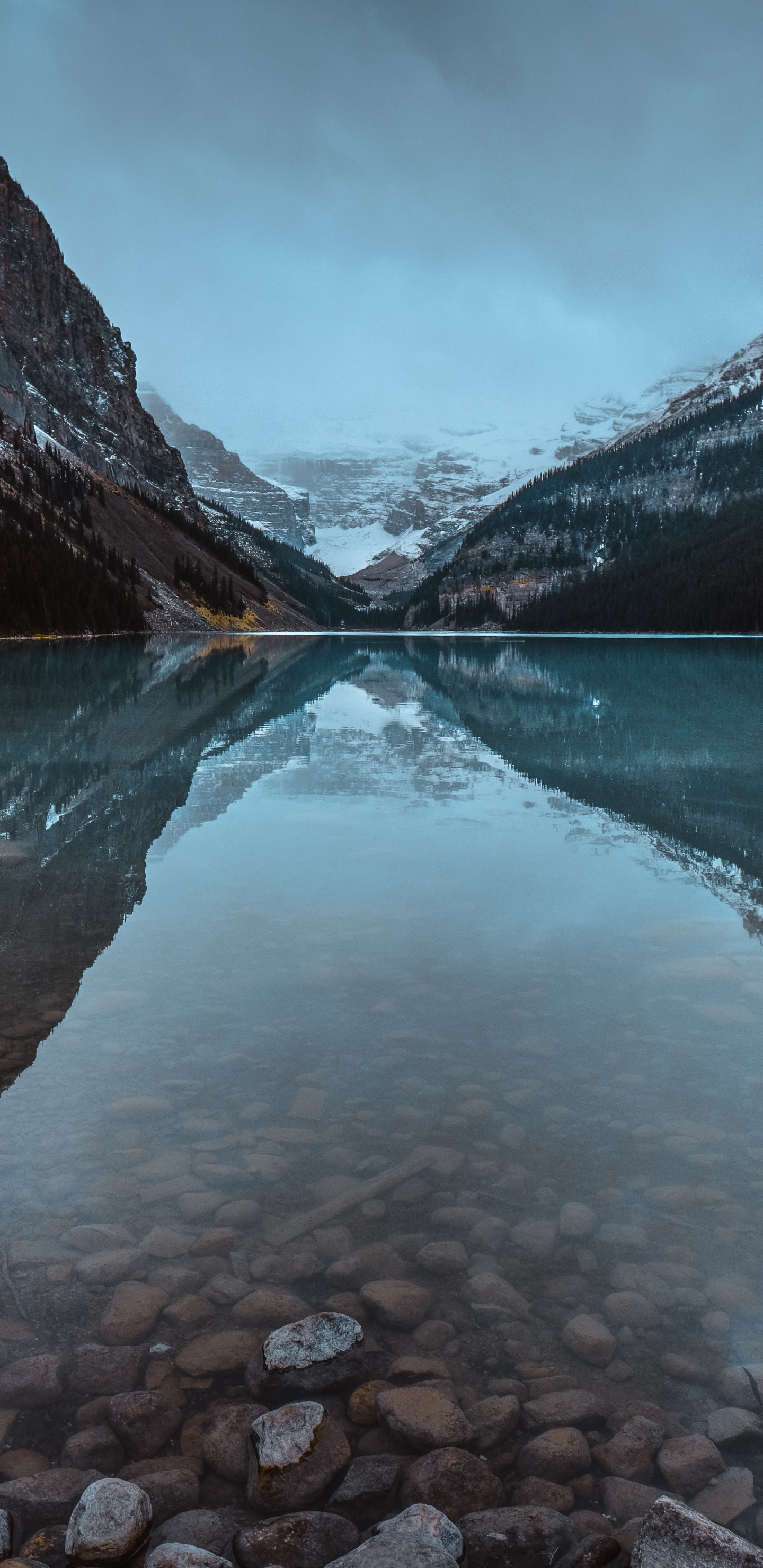 Lake Louise, See, Natur, Bergigen Landschaftsformen, Reflexion. Wallpaper in 1440x2960 Resolution