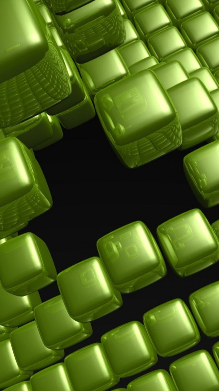 Green and Black Digital Wallpaper. Wallpaper in 750x1334 Resolution