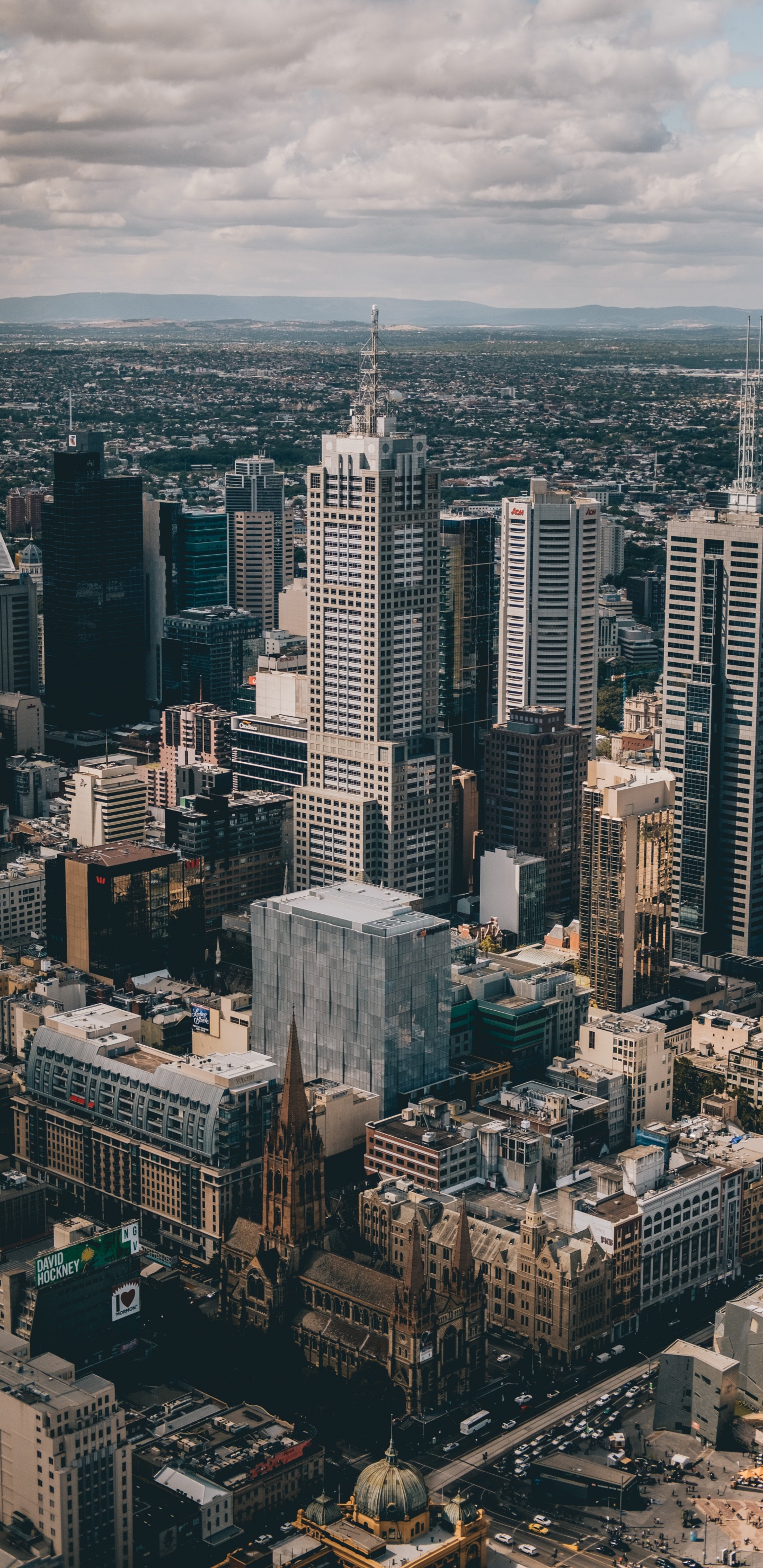 Aerial View of City Buildings During Daytime. Wallpaper in 1440x2960 Resolution