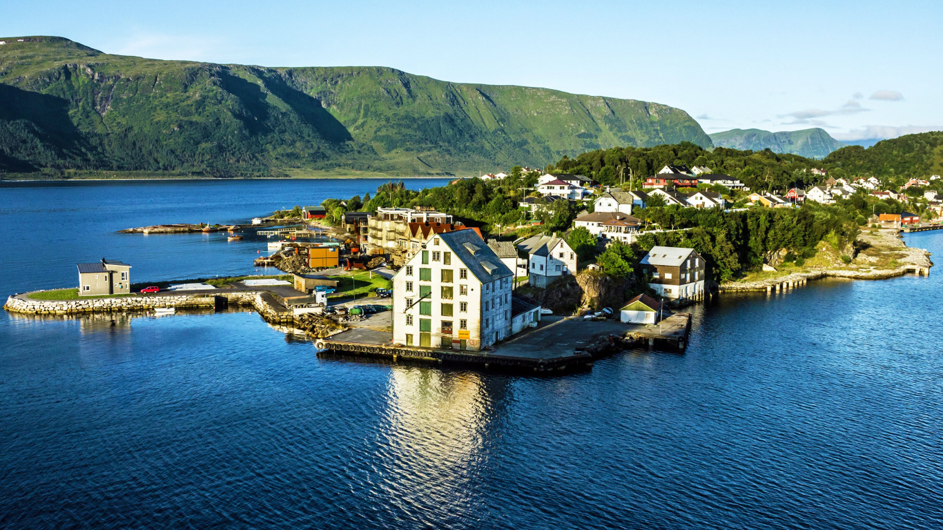 峡湾, 游船, 旅行, 储存器, Lesund 壁纸 1366x768 允许
