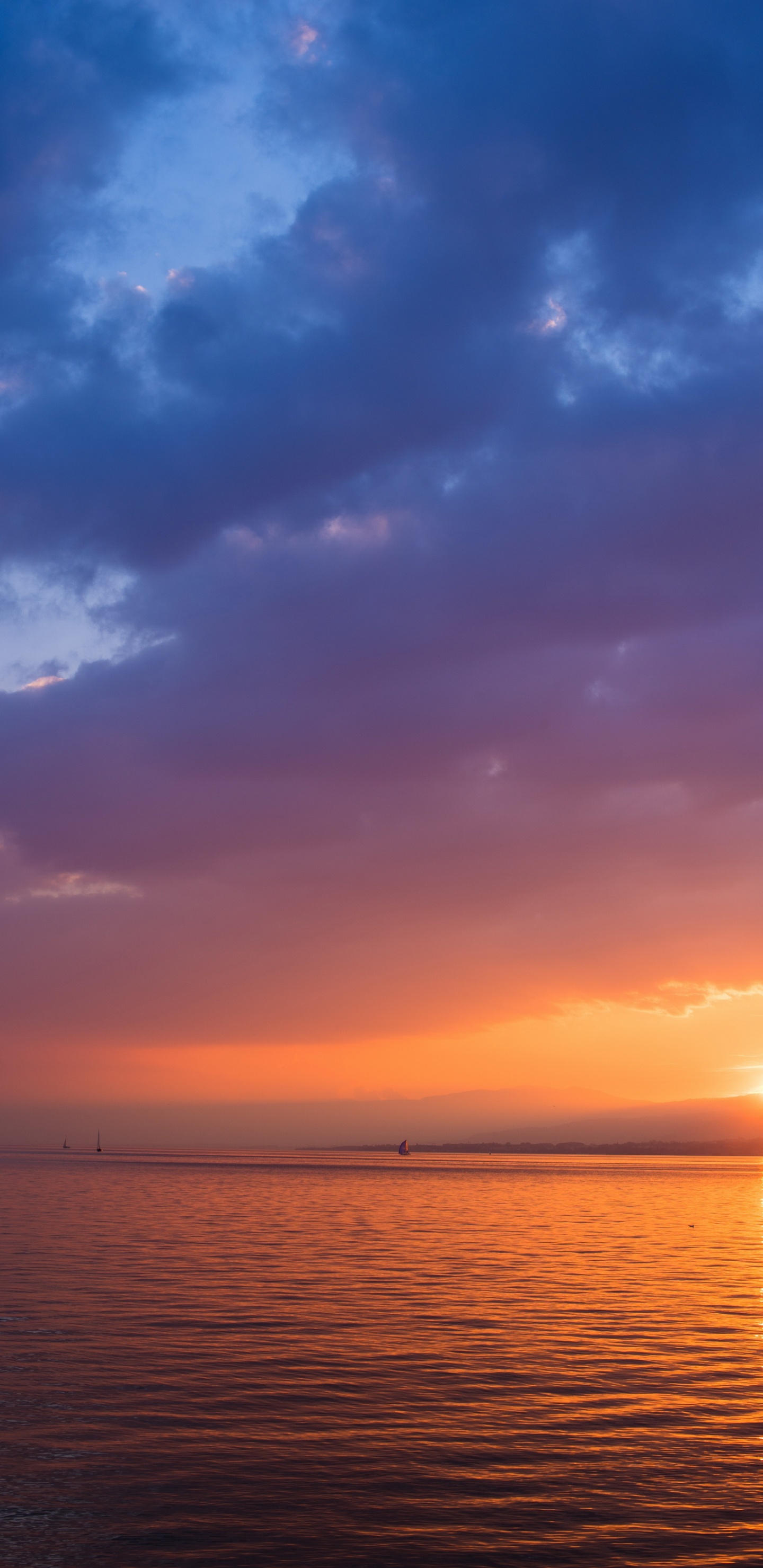 Blue Sunset Sky, Cloud, Sunset, Sky Blue, Blue. Wallpaper in 1440x2960 Resolution