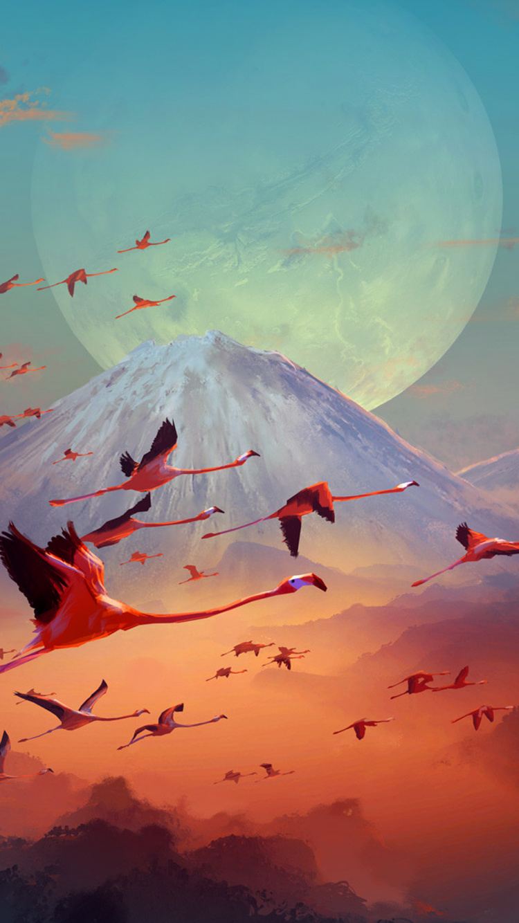 Digital Art, Atmosphere, Art, World, Summit. Wallpaper in 750x1334 Resolution