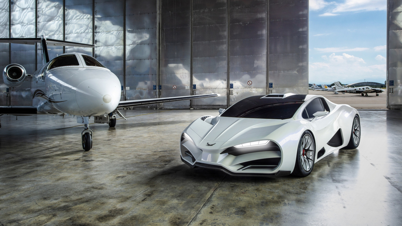 Rey, Lykan Hypersport, Rojo Milán, Supercoche, Aeronave. Wallpaper in 1366x768 Resolution