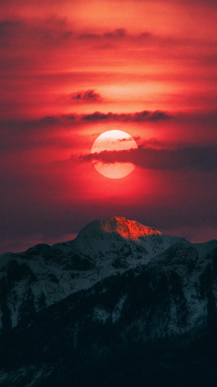 余辉, 气氛, 生态区, 自然景观, 橙色 壁纸 750x1334 允许