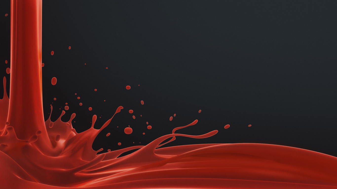 Peinture Abstraite Rouge et Noire. Wallpaper in 1366x768 Resolution