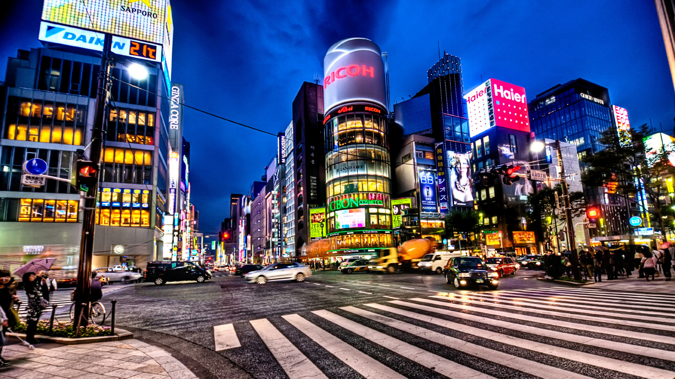 Cars on Road Near Buildings During Daytime. Wallpaper in 1366x768 Resolution