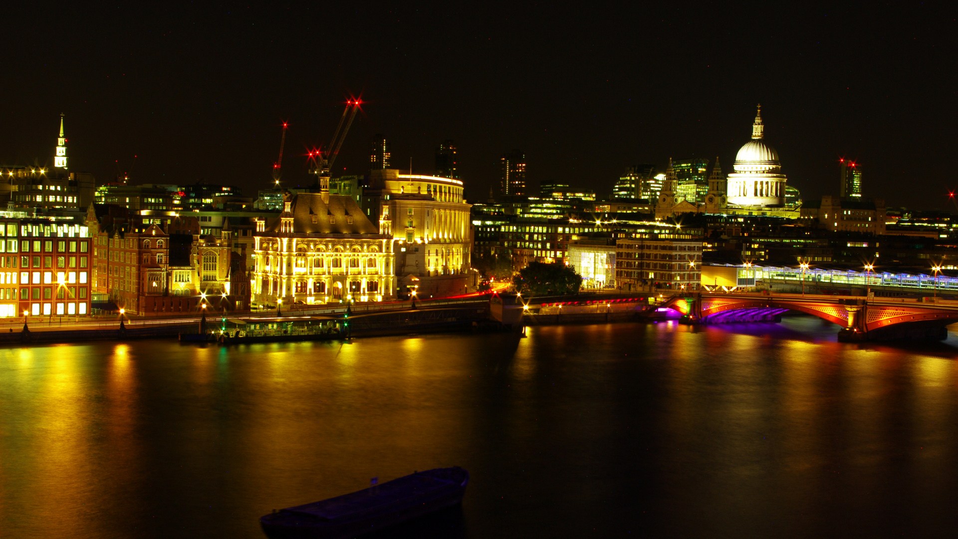 White and Brown Concrete Building During Nighttime. Wallpaper in 1920x1080 Resolution