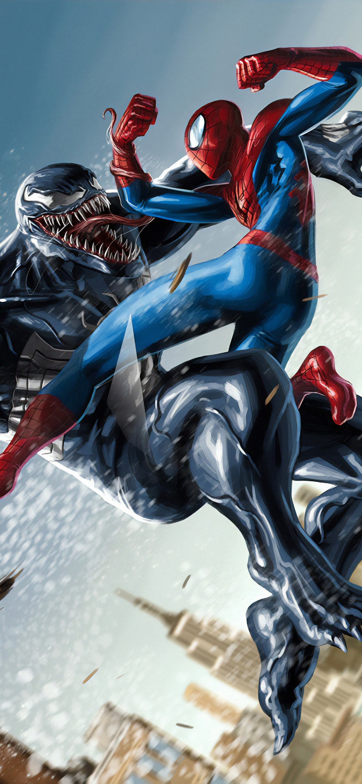 Hombre Araña Veneno, Spider-man, Veneno, Tom Holland, Marvels Spider-Man. Wallpaper in 1242x2688 Resolution