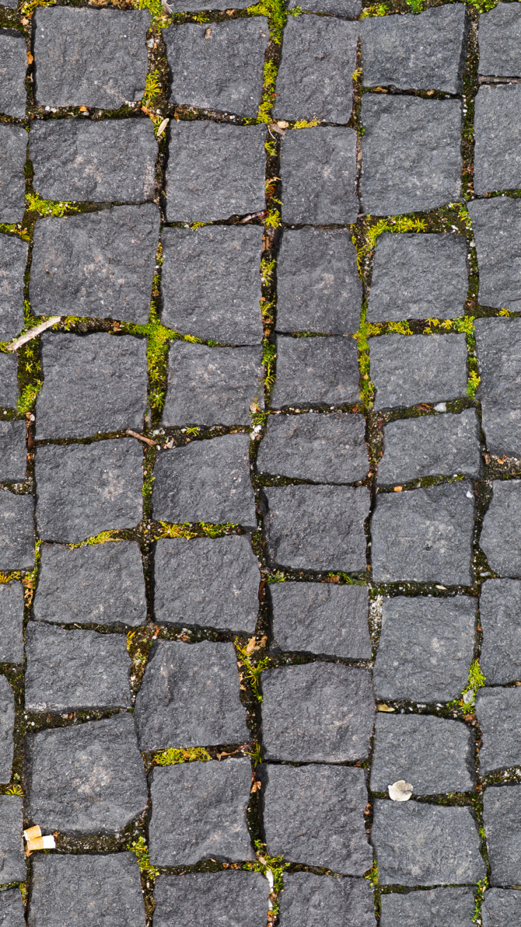 Black and White Brick Floor. Wallpaper in 750x1334 Resolution