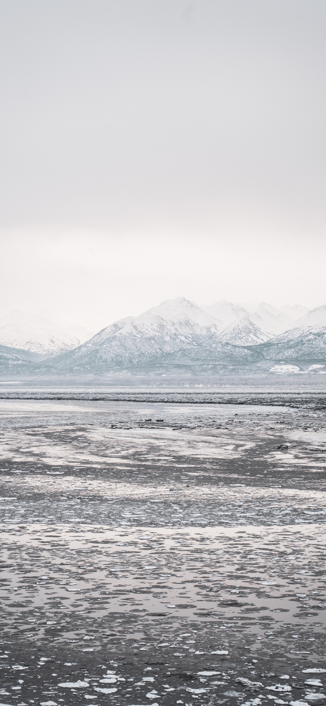 Mountain, White, Sea, Water, Horizon. Wallpaper in 1125x2436 Resolution