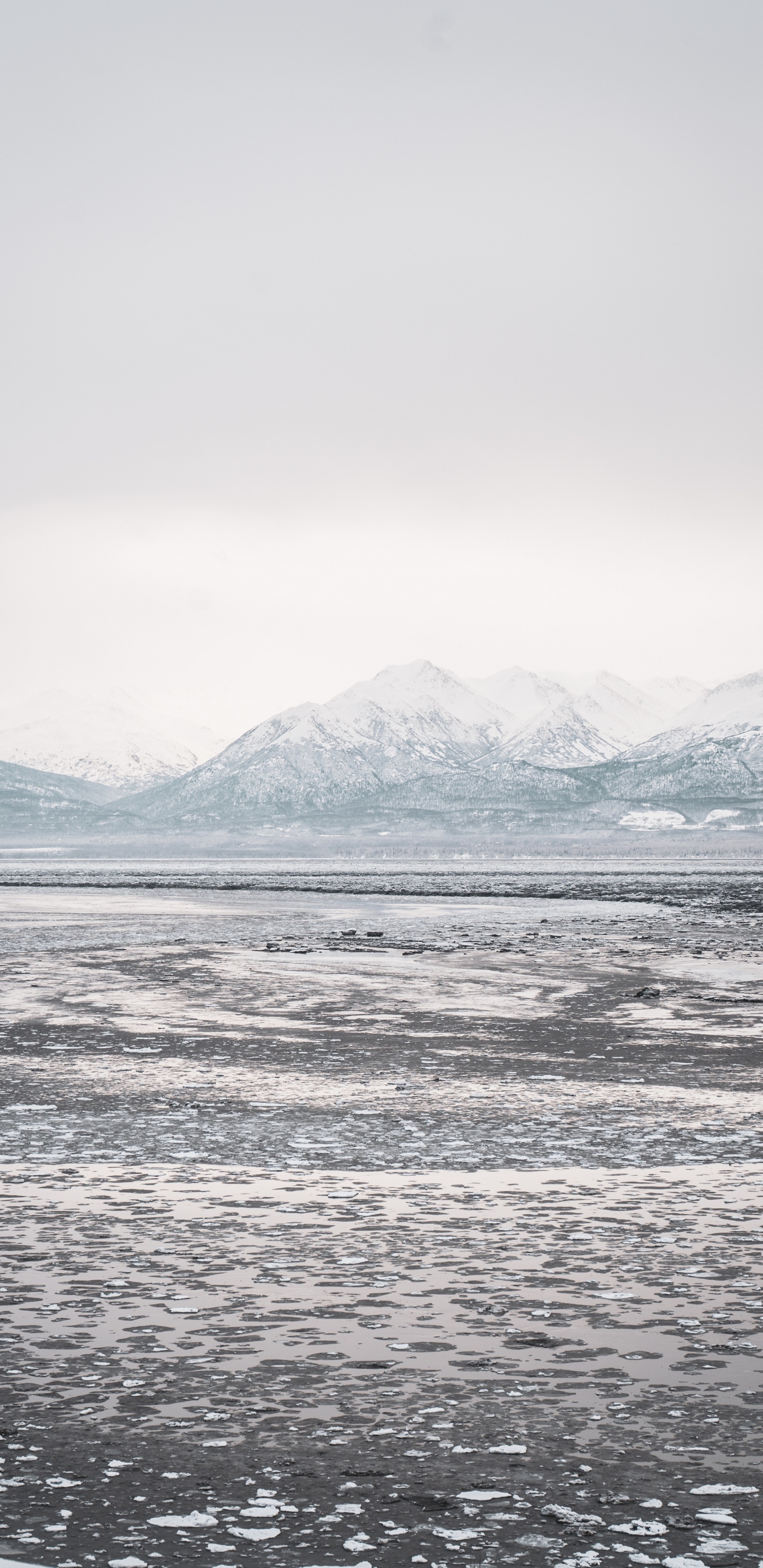 Mountain, White, Sea, Water, Horizon. Wallpaper in 1440x2960 Resolution