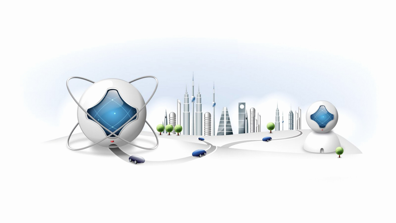 Jouet Robot Blanc et Bleu. Wallpaper in 1280x720 Resolution