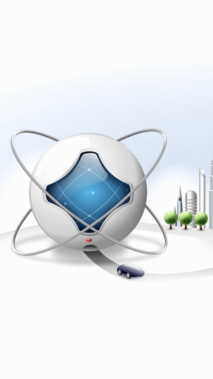 Jouet Robot Blanc et Bleu. Wallpaper in 720x1280 Resolution