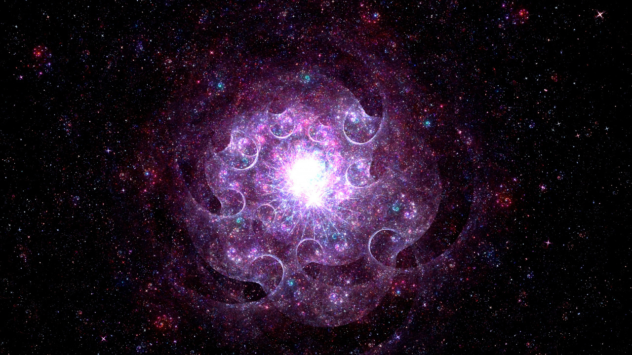 Purple and Black Galaxy Illustration. Wallpaper in 1280x720 Resolution