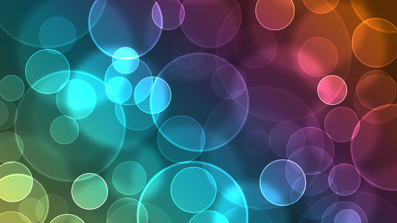 Red and White Bokeh Lights. Wallpaper in 1366x768 Resolution