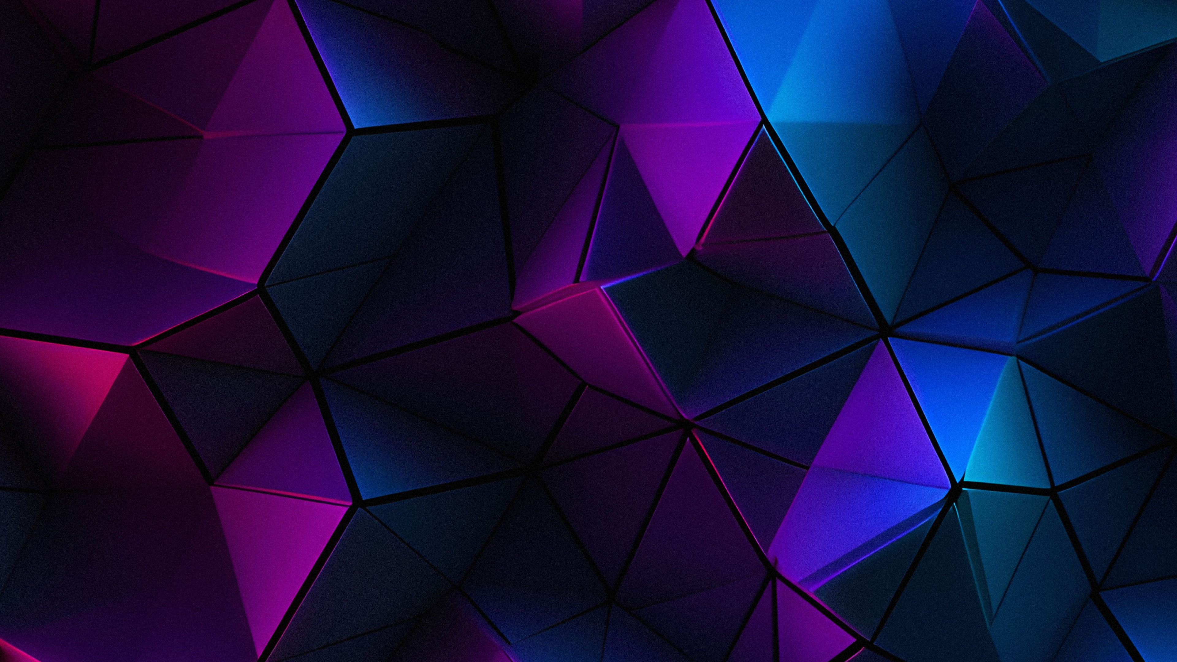 Triangle, Blue, Pink, Purple, Symétrie. Wallpaper in 3840x2160 Resolution