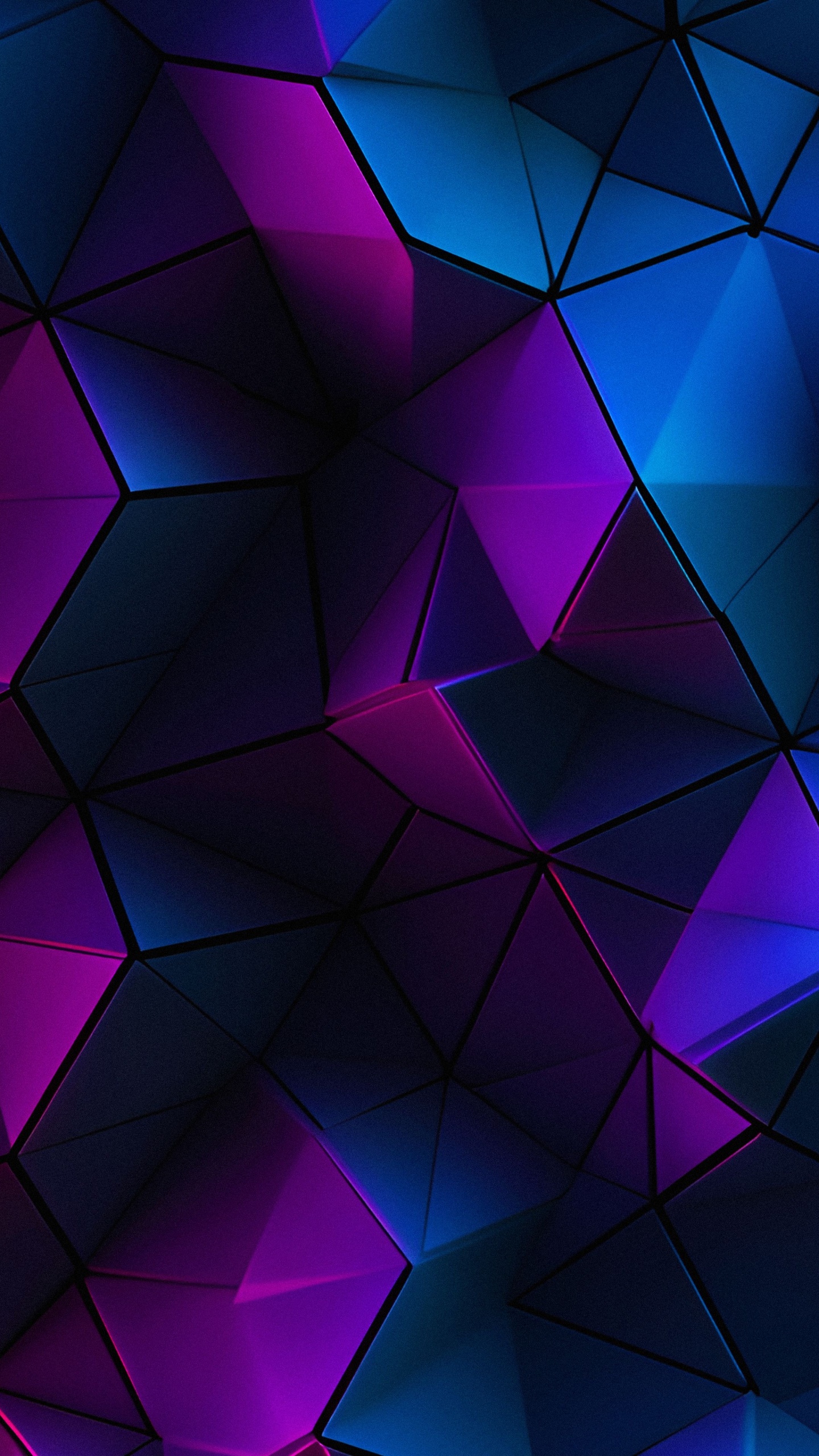 Triangle, Blue, Pink, Purple, Symmetry. Wallpaper in 1440x2560 Resolution