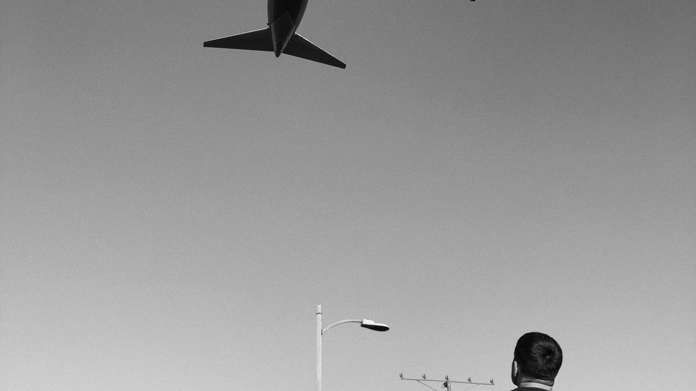 Aviation, Air Travel, Airplane, Airliner, Black and White. Wallpaper in 1366x768 Resolution