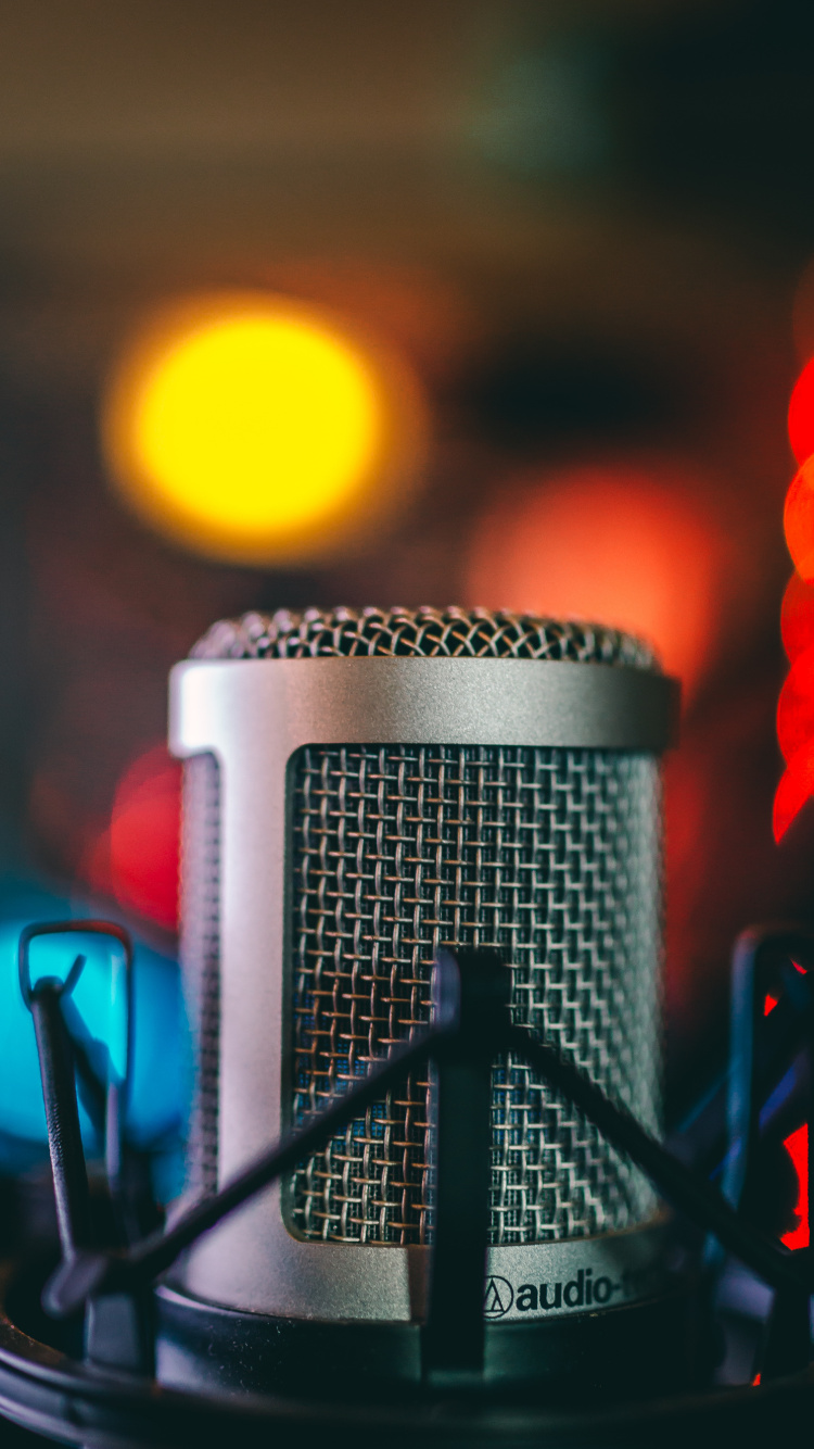 Microphone, Recording Studio, Audio Equipment, Technology, Video. Wallpaper in 750x1334 Resolution