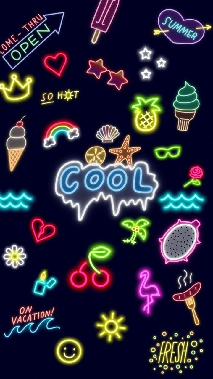 Cooles Neon, Neon, Licht, Gr, Schwarz. Wallpaper in 720x1280 Resolution