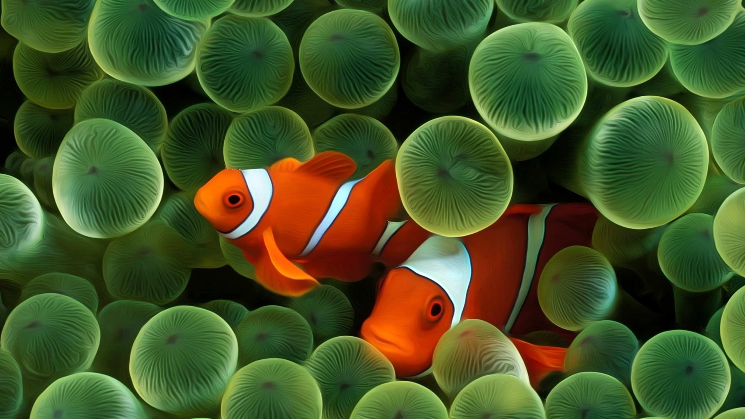 Äpfeln, Ios, Smartphone, Gr, Blau. Wallpaper in 2560x1440 Resolution