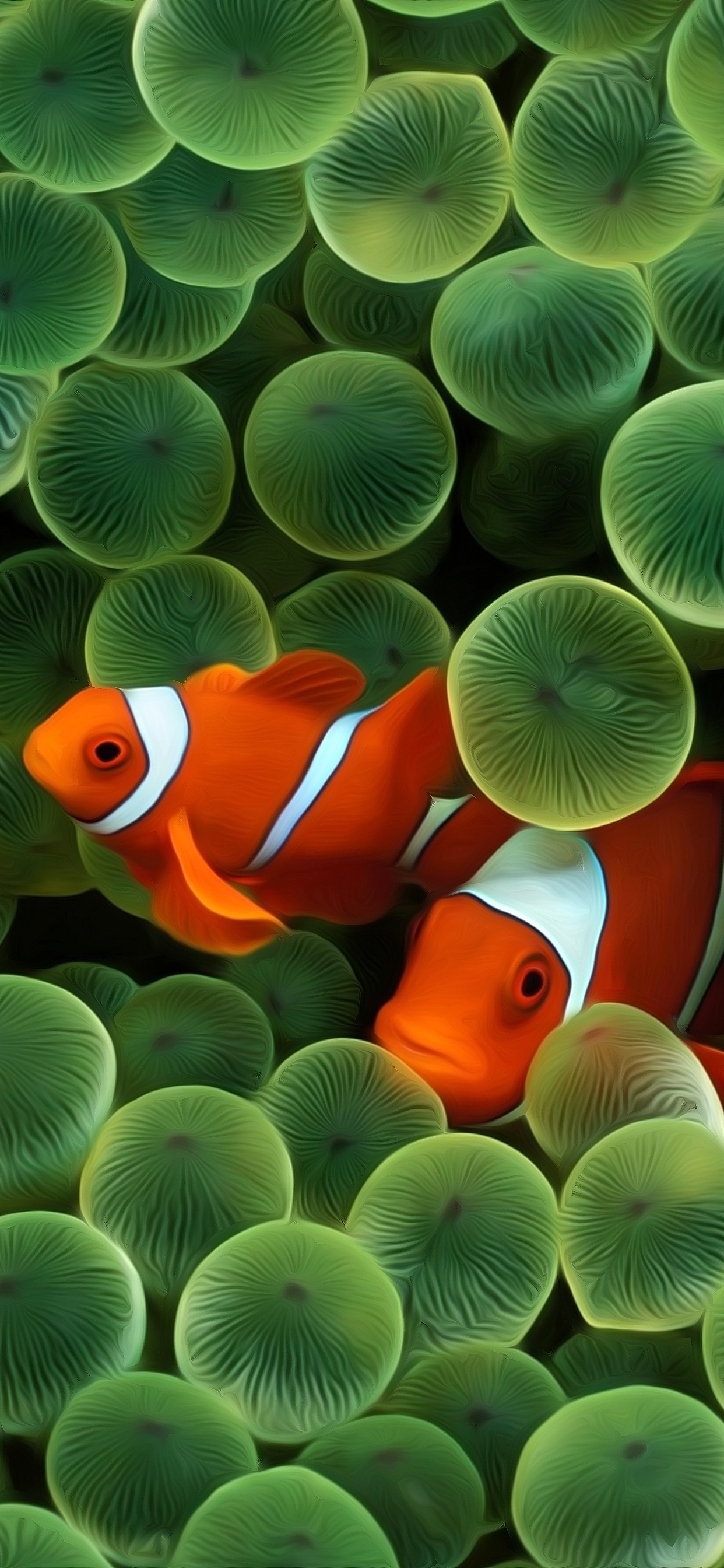 Apple, IOS, Smartphone, Green, Blue. Wallpaper in 1242x2688 Resolution