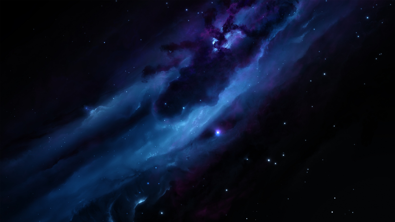 Lila Und Weiße Galaxie Illustration. Wallpaper in 1366x768 Resolution