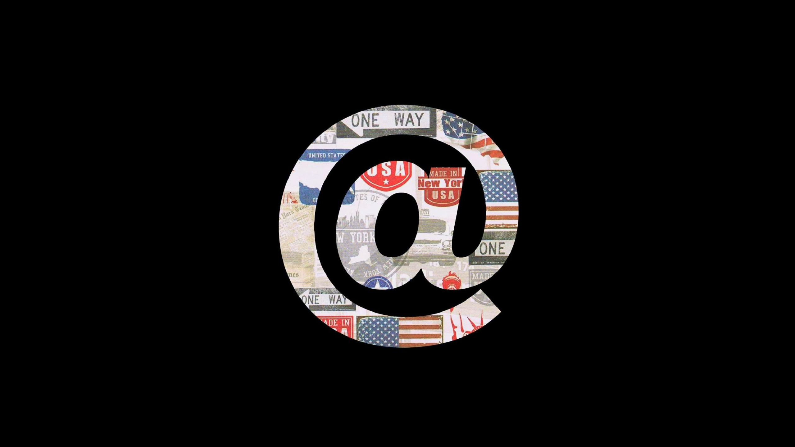 Black White and Red Round Logo. Wallpaper in 2560x1440 Resolution