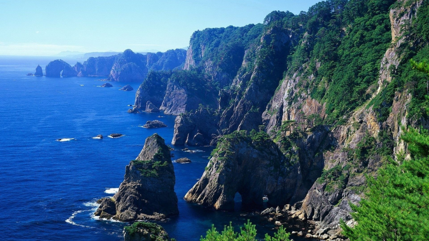 海岸, 悬崖, Klippe, 海角, 自然保护区 壁纸 1366x768 允许