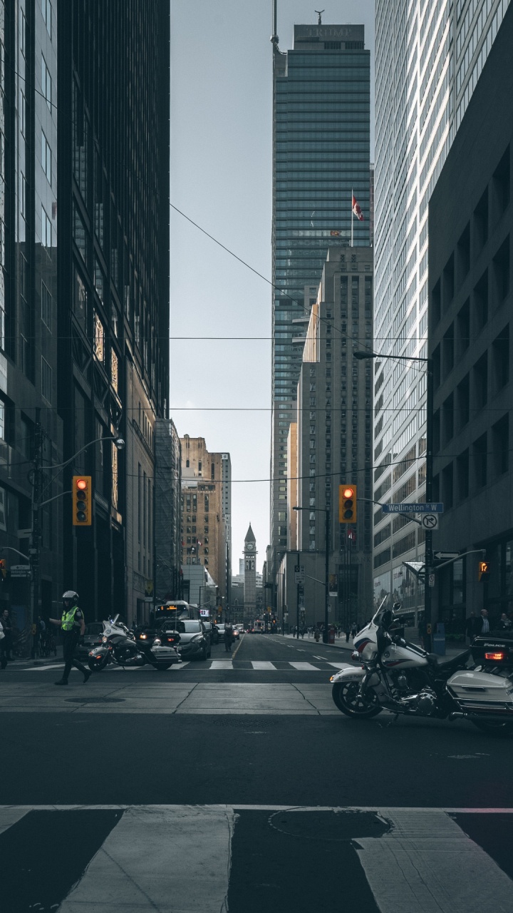 City Buildings High Rise Street, Building, High Rise Building, Skyscraper, Street. Wallpaper in 720x1280 Resolution