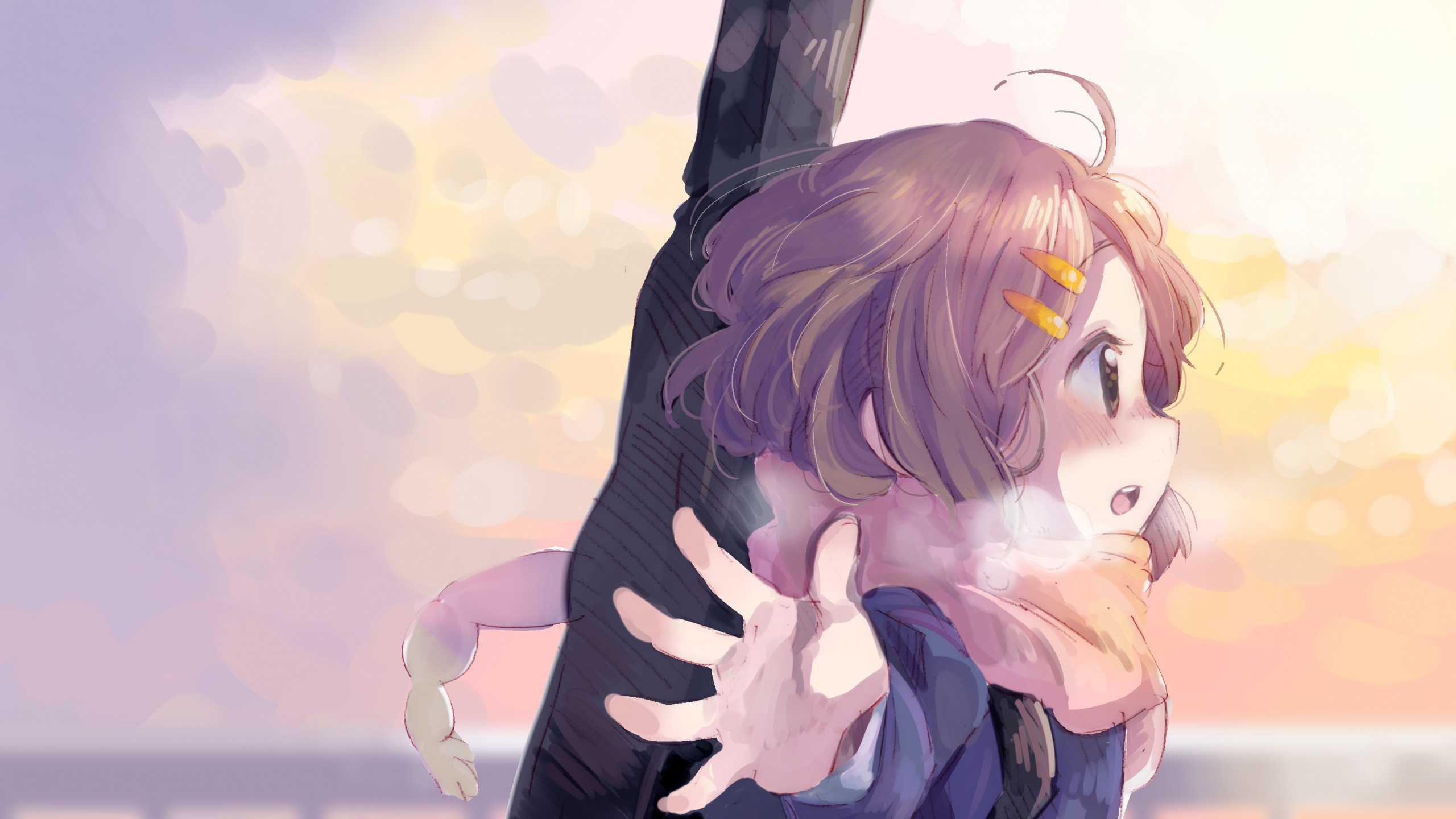 唯平泽, 梓。, Mio秋山, K-对, 嘴 壁纸 2560x1440 允许